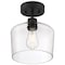 Access Lighting Port Nine Chardonnay, Chardonnay LED SemiFlush, Matte Black Finish, Clear Glass 63147LEDDLP-MBL/CLR - alternate 2